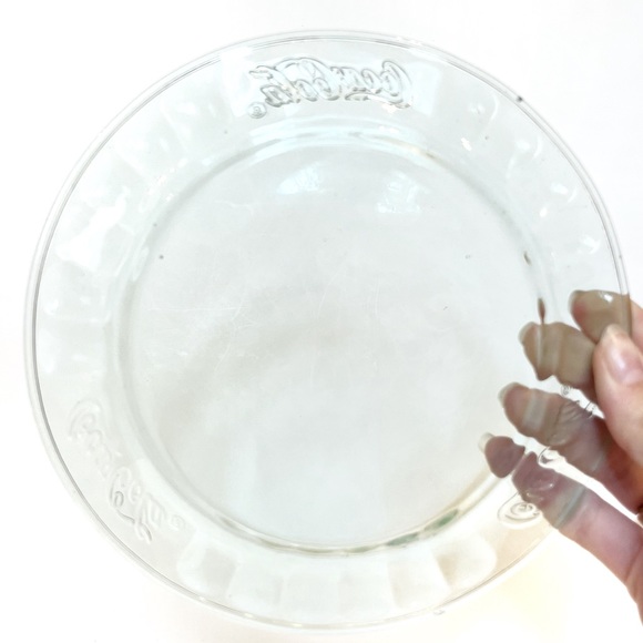 Coca Cola Tinted Green Clear Glass Dessert Plate Collectable Decor Barware Logo - Picture 5 of 7